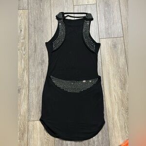 🛍️ Martina Style Open back mini dress with silver decoration